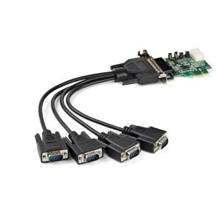 StarTech.com 4-port PCI Express RS232 Serial Adapter Card - PCIe RS232 Serial Host Controller Card - PCIe to Serial DB9 - 16950