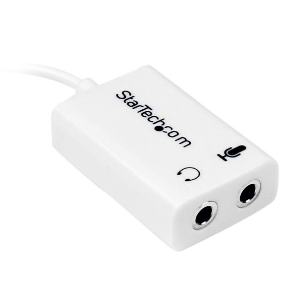 StarTech.com White headset adapter for headsets with separate headphone / microphone plugs - 3.5mm 4 position to 2x 3 position - Image 2