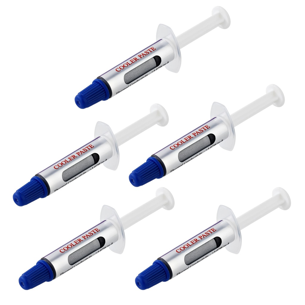 StarTech.com Thermal Paste, Pack of 5 Re-sealable Syringes (1.5g / each), Metal Oxide Compound, CPU Heat Sink Thermal Grease Pa - Image 2