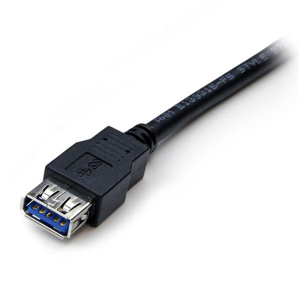 StarTech.com 2m Black SuperSpeed USB 3.0 (5Gbps) Extension Cable A to A - M/F - Image 3