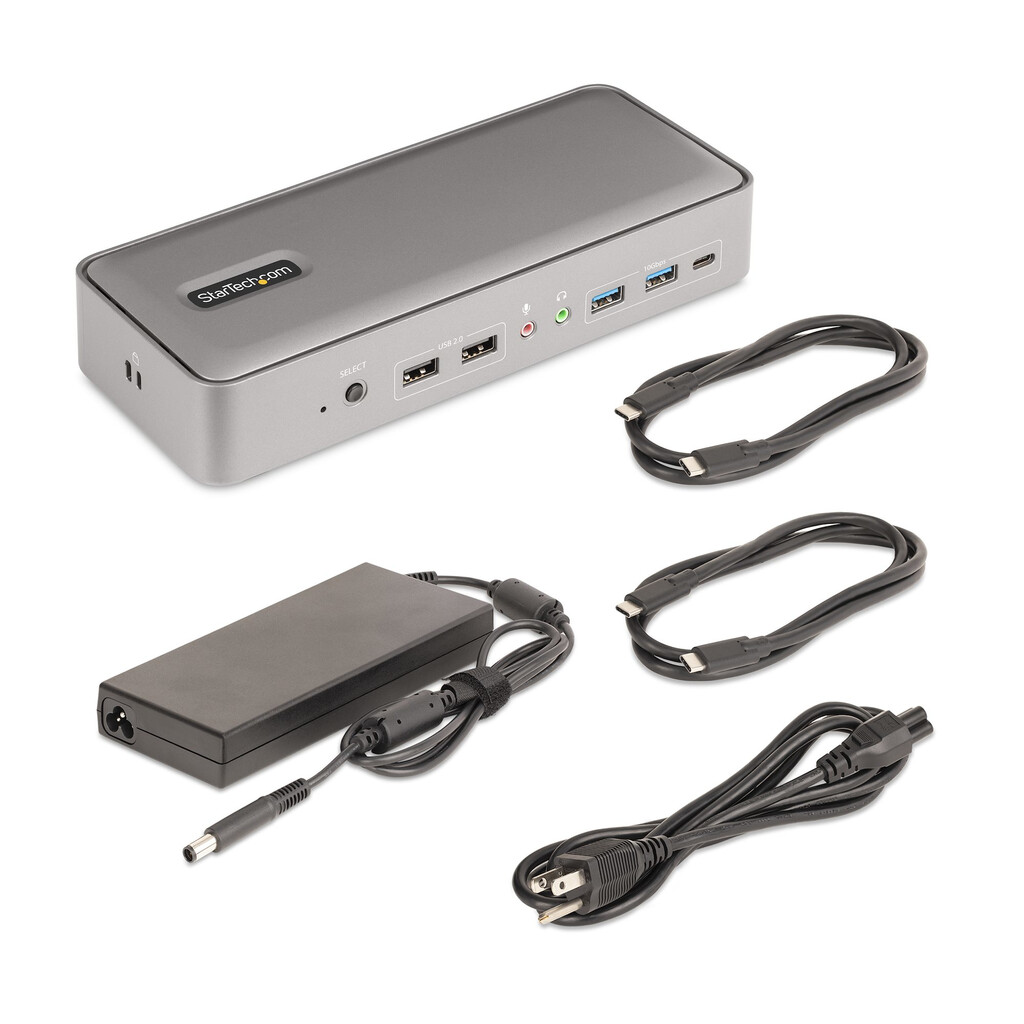 StarTech.com Dual-Laptop USB-C KVM Docking Station, Dual Monitor 4K 60Hz DisplayPort Dock, 5-Port USB Hub, GbE, 90W/45W Power D - Image 7