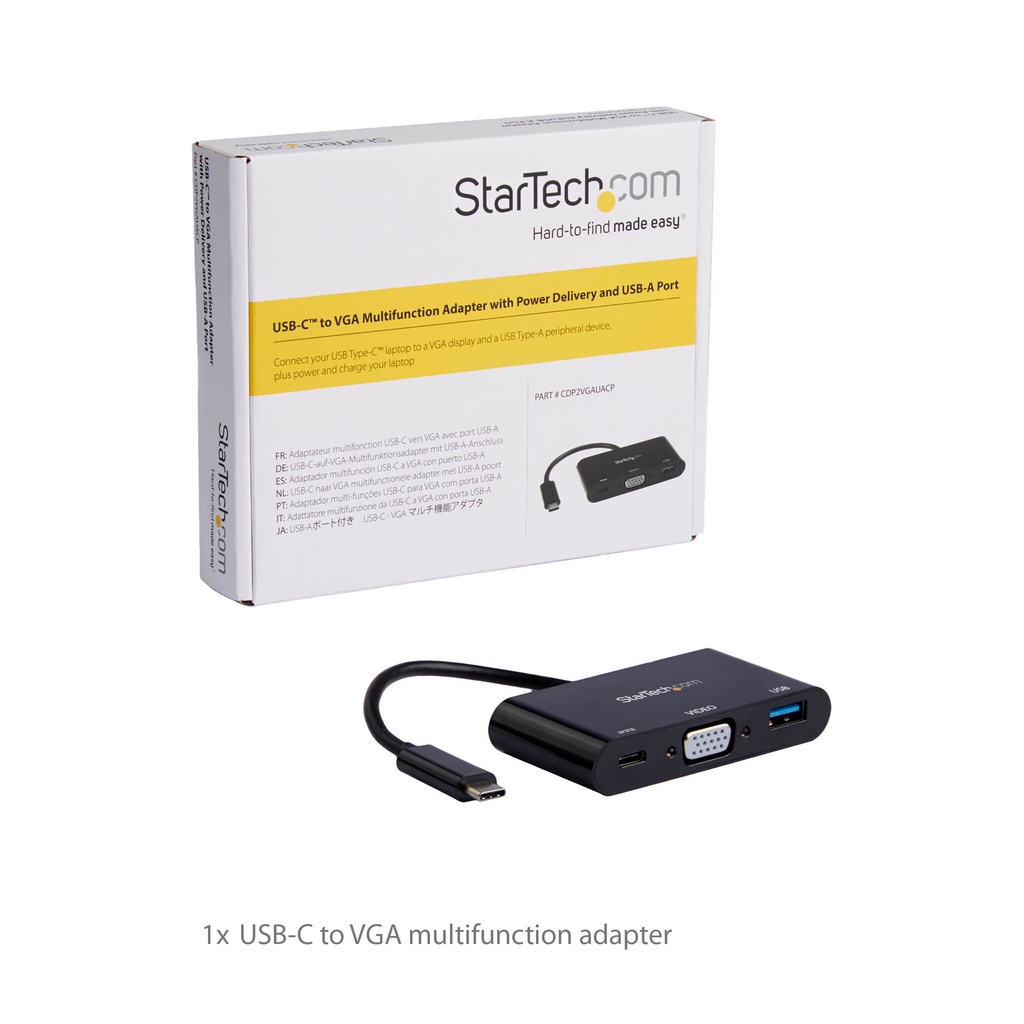 StarTech.com USB-C VGA Multiport Adapter - USB 3.0 Port - 60W PD - Image 13