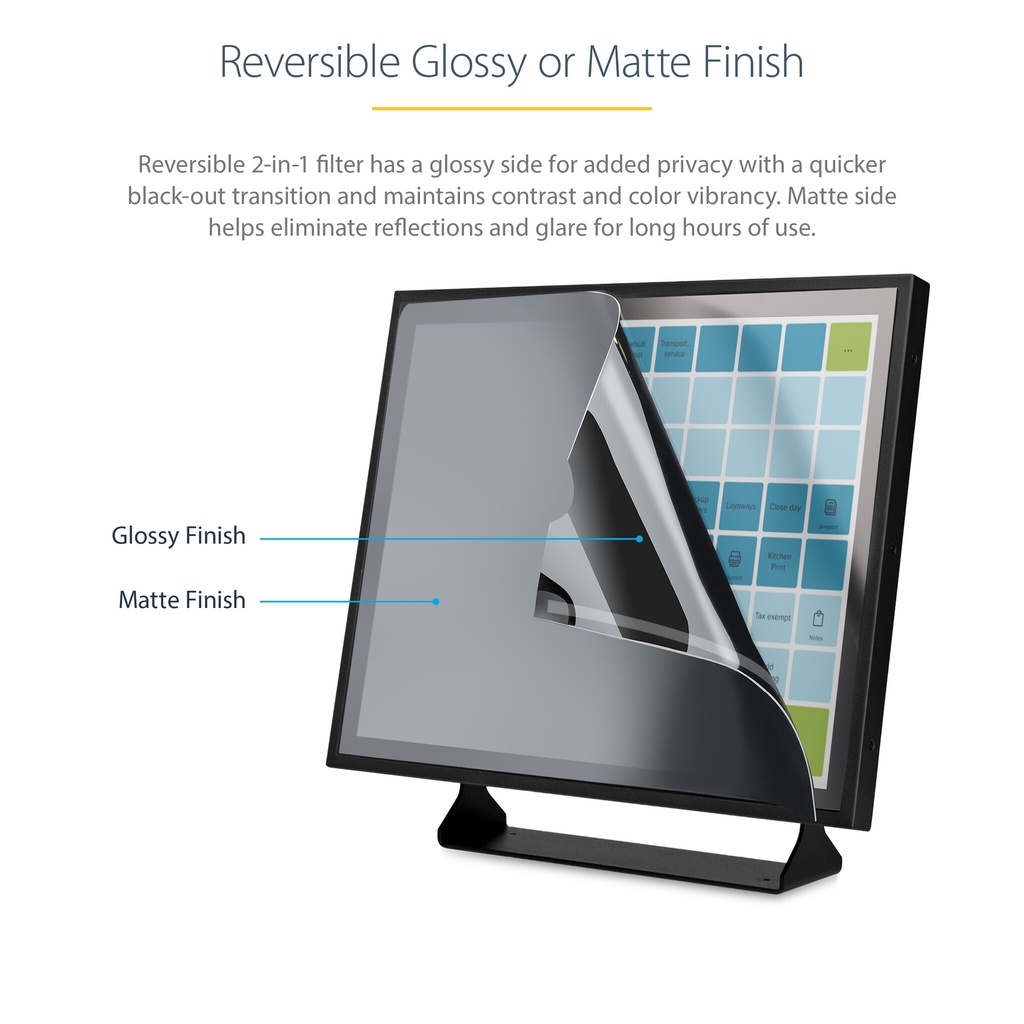 StarTech.com 17-inch 5:4 Computer Monitor Privacy Filter, Anti-Glare Privacy Screen w/51% Blue Light Reduction, Monitor Screen - Image 10