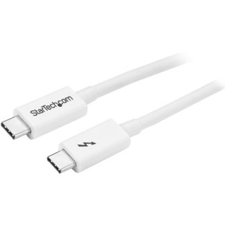 StarTech.com 3.3ft (1m) Thunderbolt 3 Cable, 20Gbps, 100W PD, 4K, Thunderbolt Certified, Compatible with Thunderbolt 4/USB 3.2/