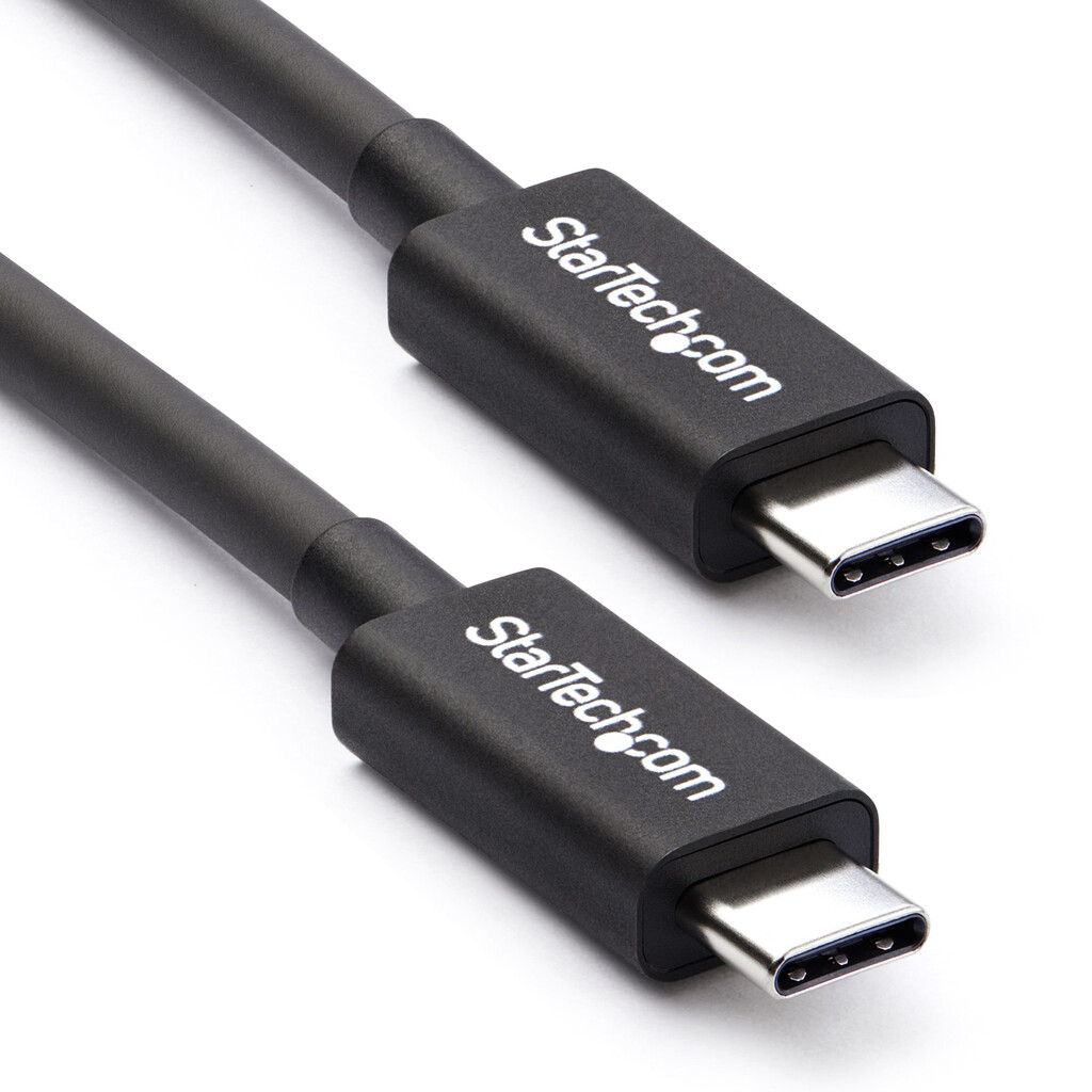 StarTech.com 50cm (1.6ft) Thunderbolt 3 Cable, 40Gbps, 100W PD, 4K/5K, Thunderbolt Certified, Compatible with Thunderbolt 4/USB