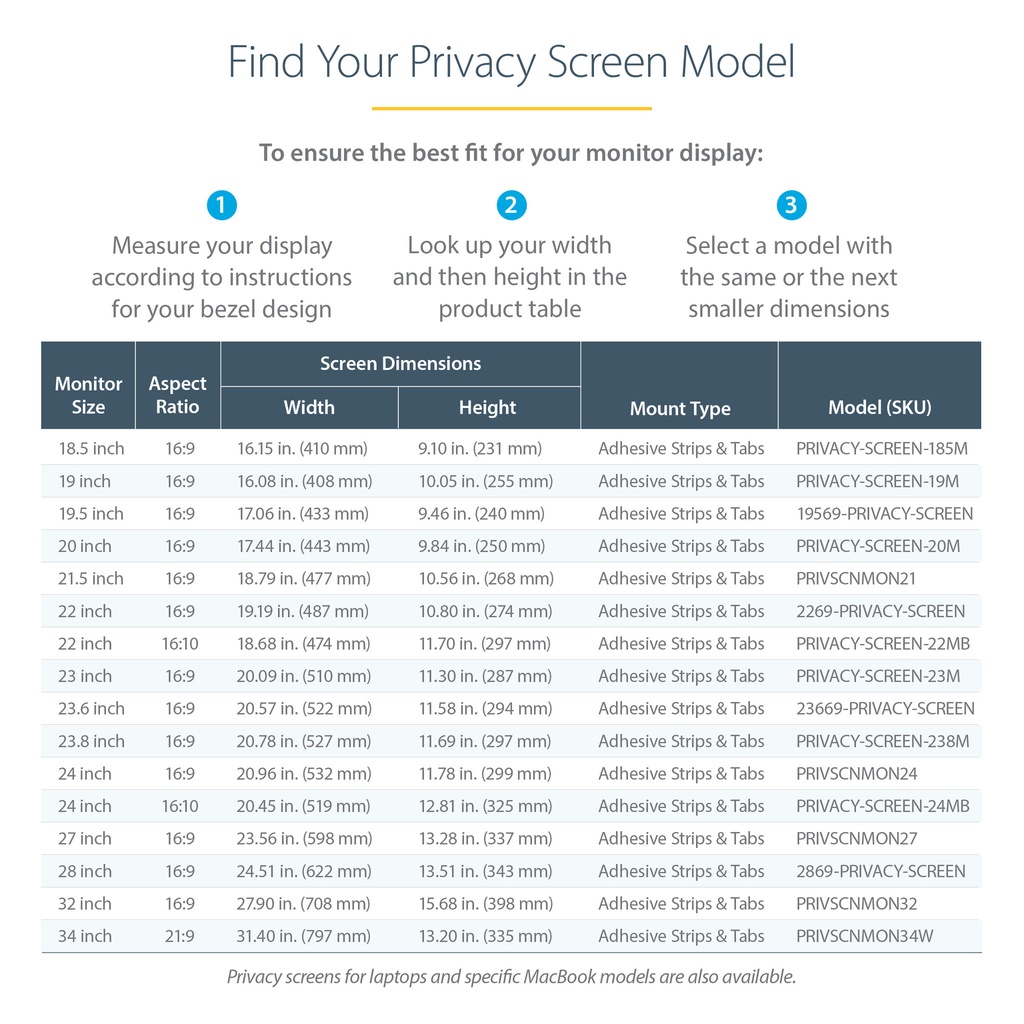 StarTech.com Monitor Privacy Screen for 21.5 inch PC Display - Computer Screen Security Filter - Blue Light Reducing Screen Pro - Image 11