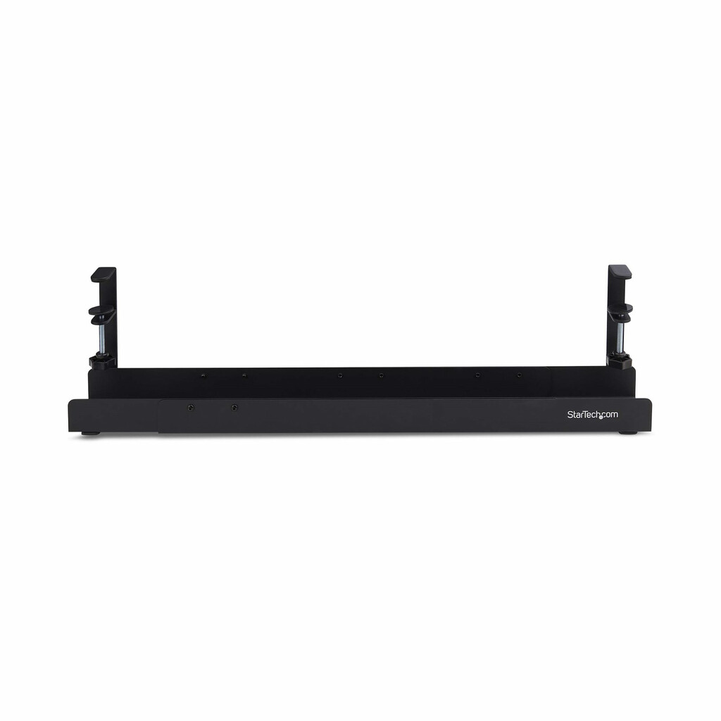 StarTech.com Under Desk Cable Management Tray, Length Adjustable Cable Organizer, Clamp-On Installation, No Drilling Required, - Image 3