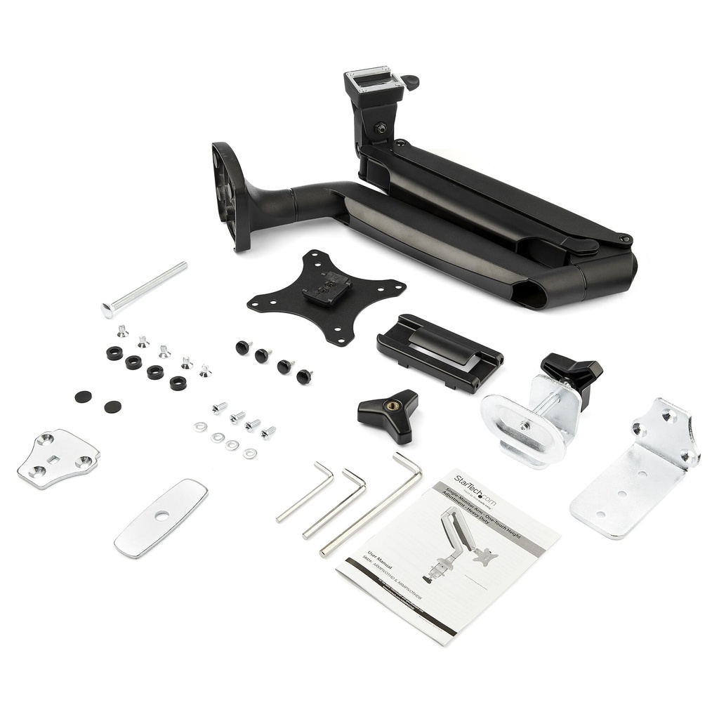 StarTech.com Desk Mount Monitor Arm - Heavy Duty Ergonomic VESA Monitor Arm - Single 9kg Display - Full Motion, Height Adjustabl - Image 12
