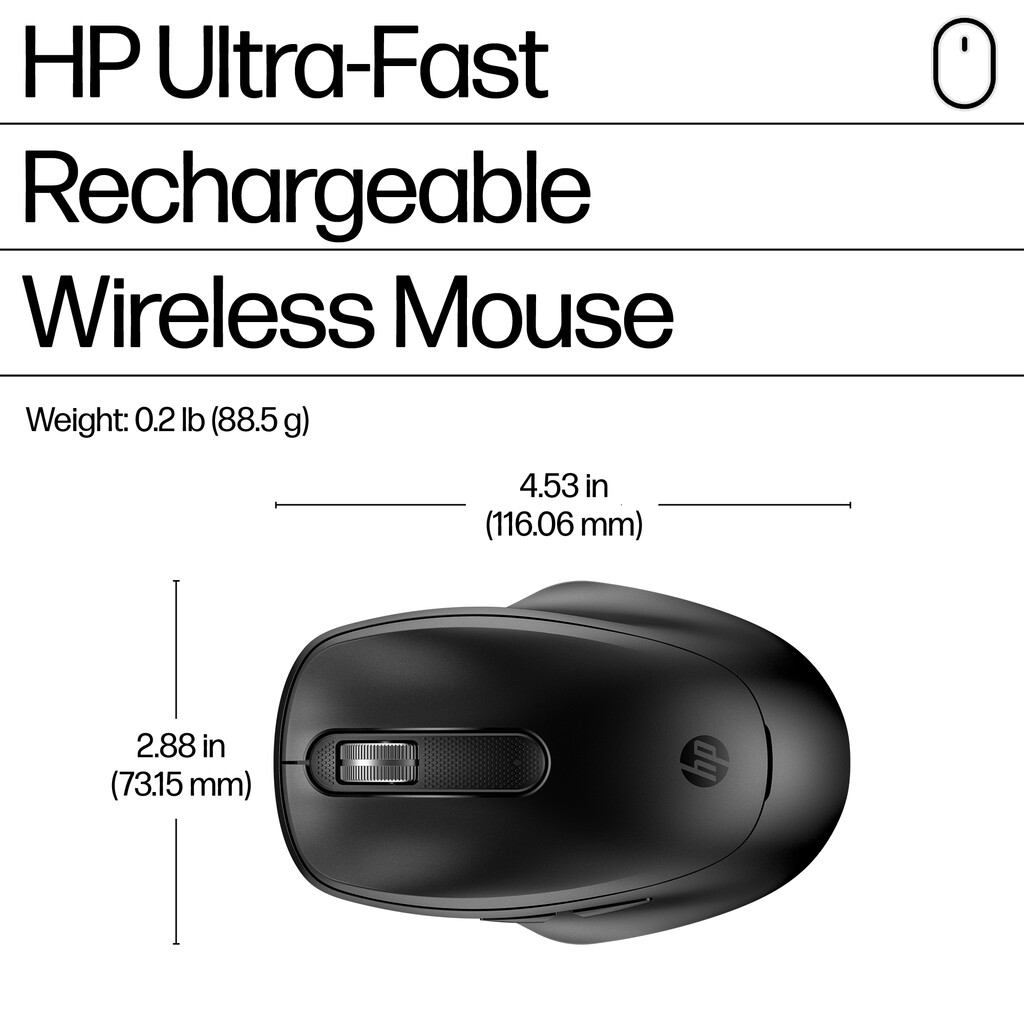 HP 510 Ultra-Fast Rechargeable Wireless Mouse - Image 6