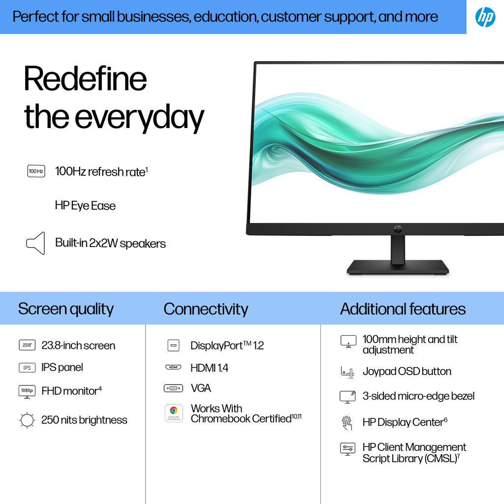 HP Series 3 Pro 23.8 inch FHD Monitor - 324ph - Image 3