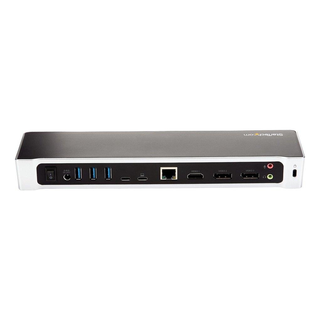 StarTech.com 4K USB-C Dock, Triple UHD 4K Monitor Docking Station, Mac & Windows, USB C to HDMI & DisplayPort, 100W Power Deliv - Image 9