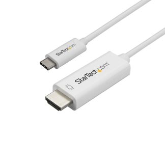 StarTech.com 3.3ft (1m) USB C to HDMI Cable - 4K 60Hz USB Type C to HDMI 2.0 Video Adapter Cable - Thunderbolt Compatible - Lap
