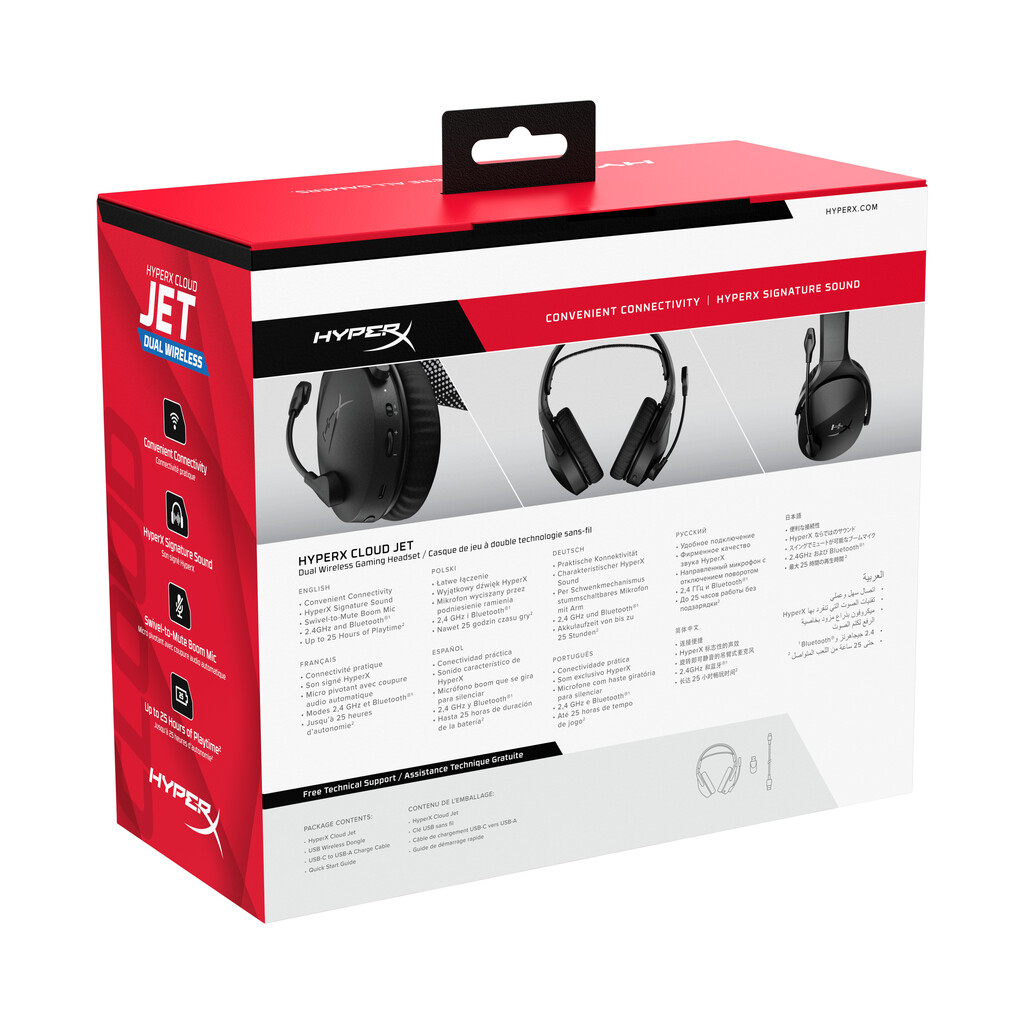 HyperX Cloud Jet - Wireless Gaming Headset (Black) - Image 13