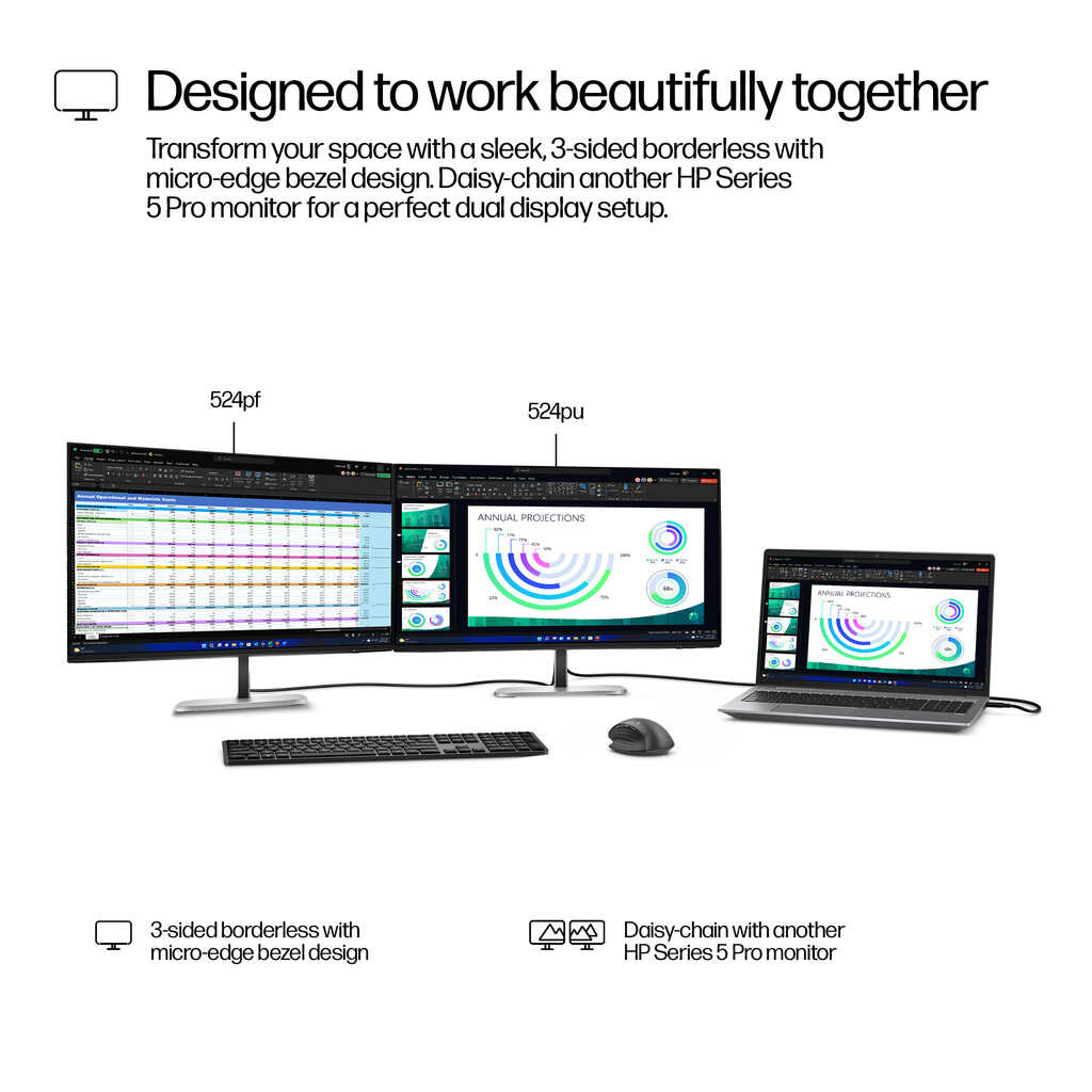 HP Series 5 Pro 23.8 inch FHD USB-C Monitor - 524pu - Image 9