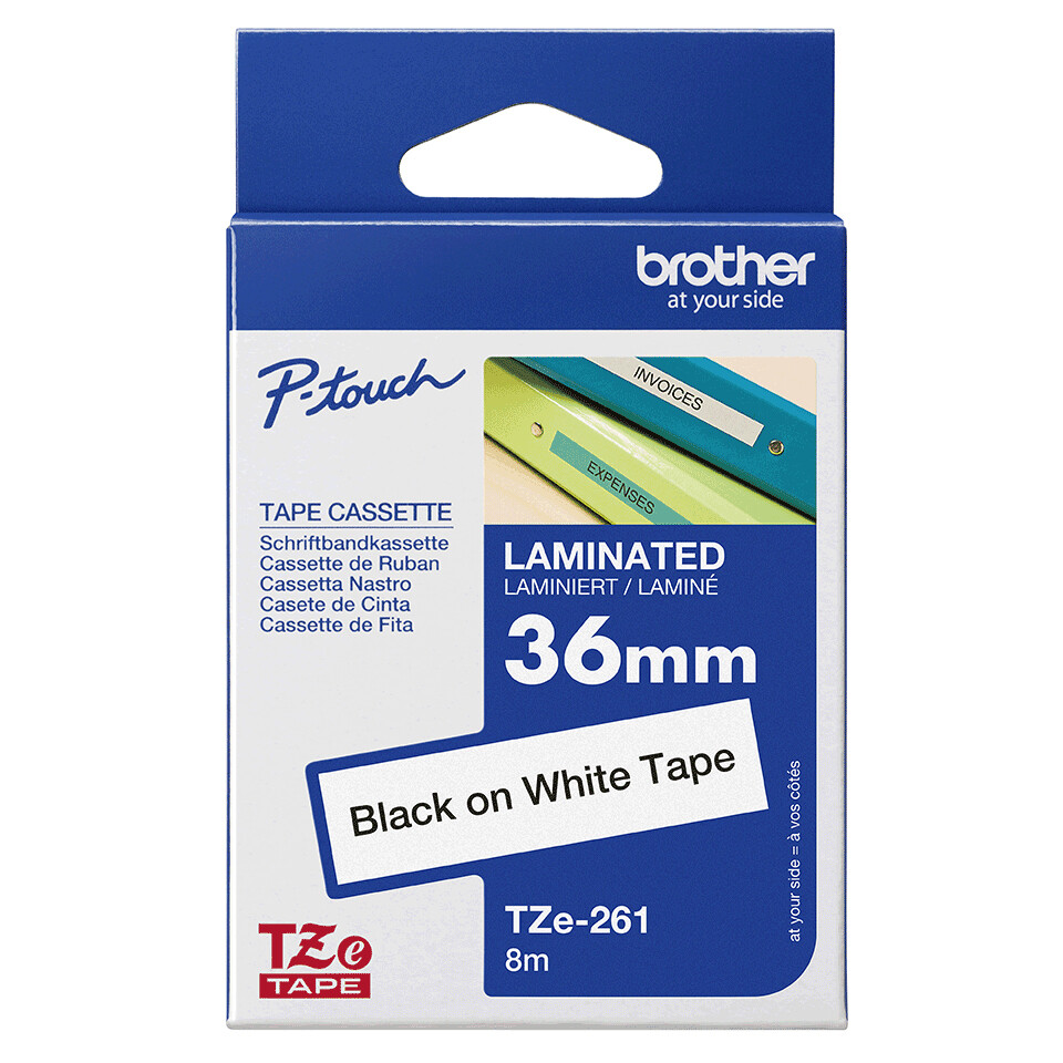 Brother TZE-261 label-making tape Black on white TZ - Image 4