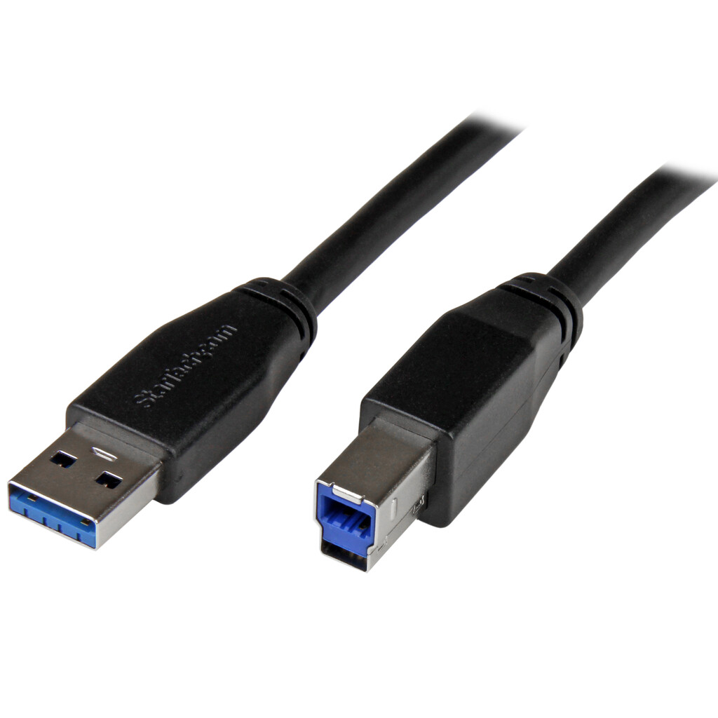 StarTech.com Active USB 3.0 (5Gbps) USB-A to USB-B Cable - M/M - 10m (30ft) - TAA - Image 3