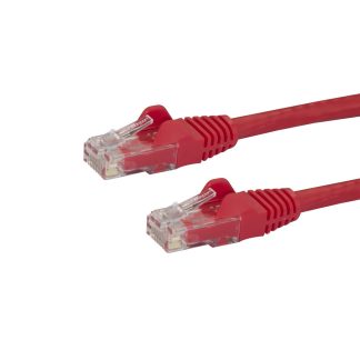 StarTech.com 50cm CAT6 Ethernet Cable - Red CAT 6 Gigabit Ethernet Wire -250MHz 100W PoE RJ45 UTP Network/Patch Cord Snagless w