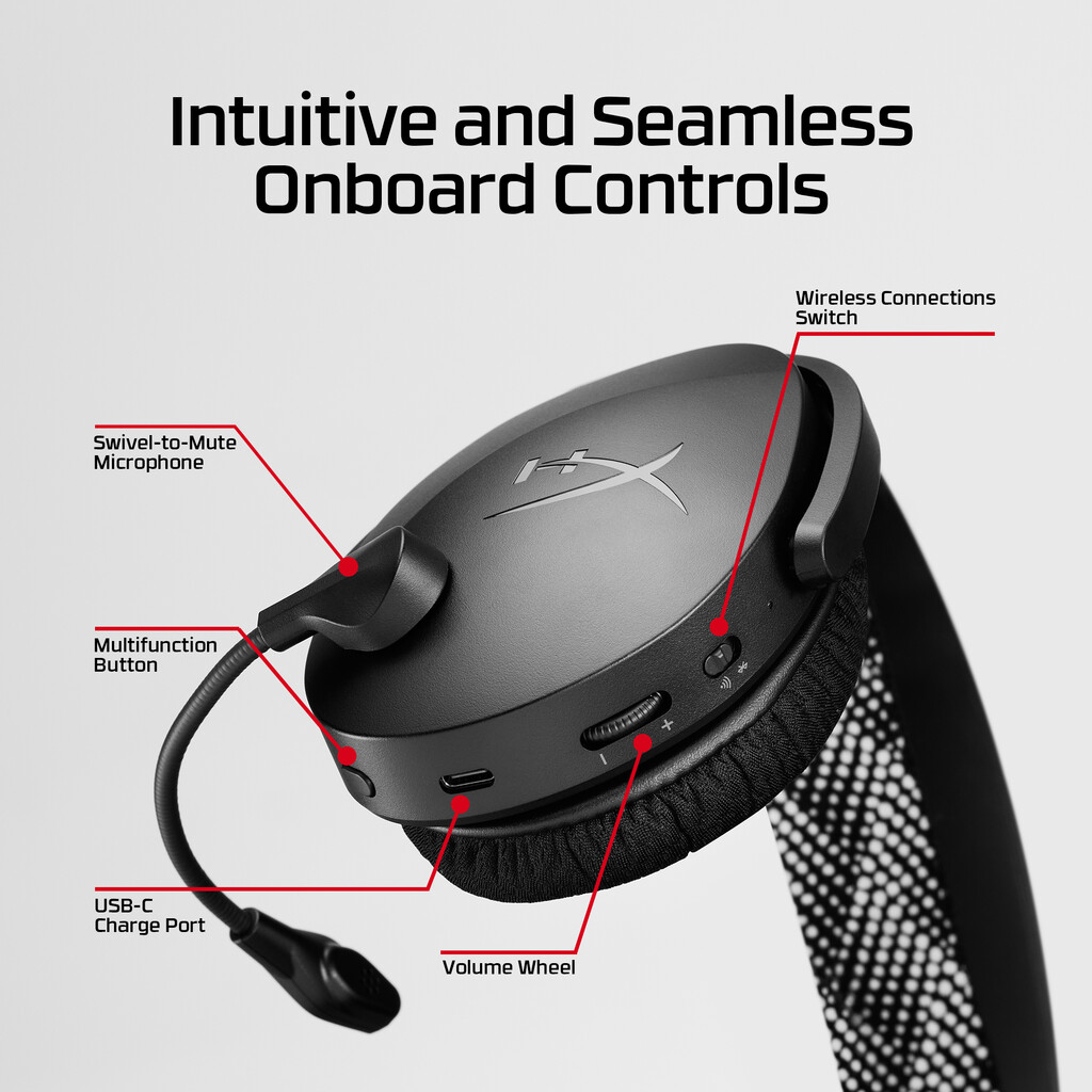 HyperX Cloud Jet - Wireless Gaming Headset (Black) - Image 11