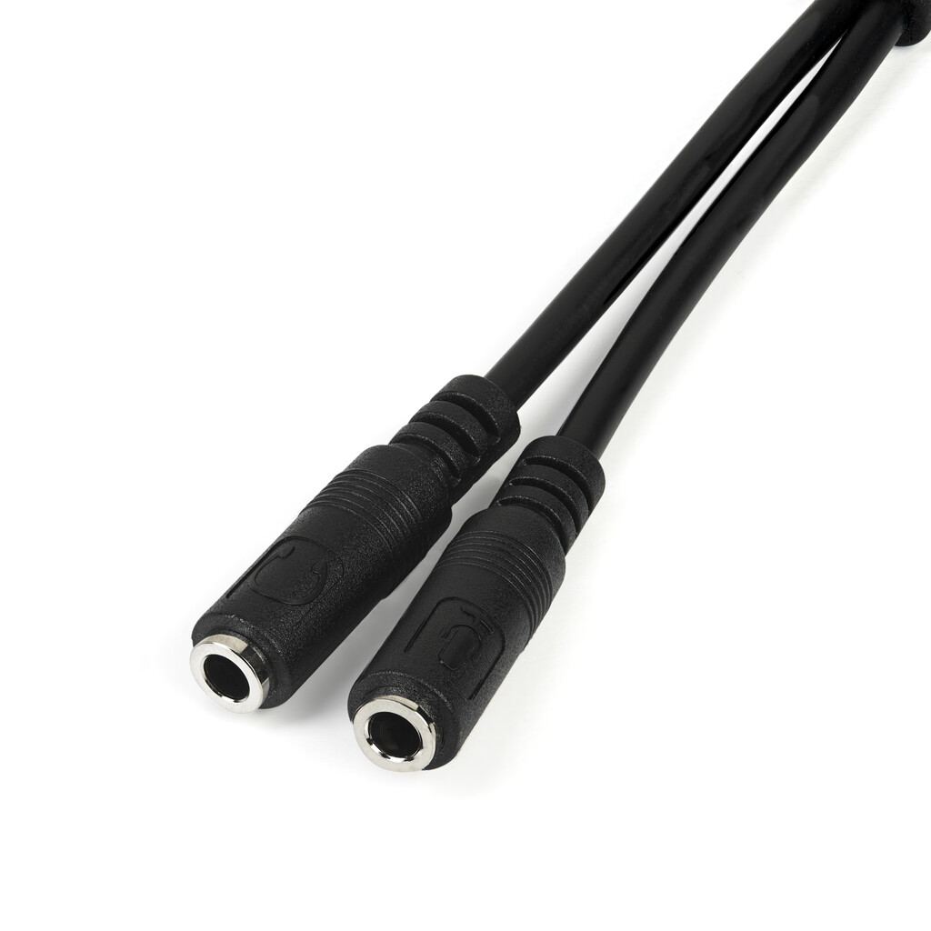 StarTech.com Headset adapter for headsets with separate headphone / microphone plugs - 3.5mm 4 position to 3 position and 2 pos