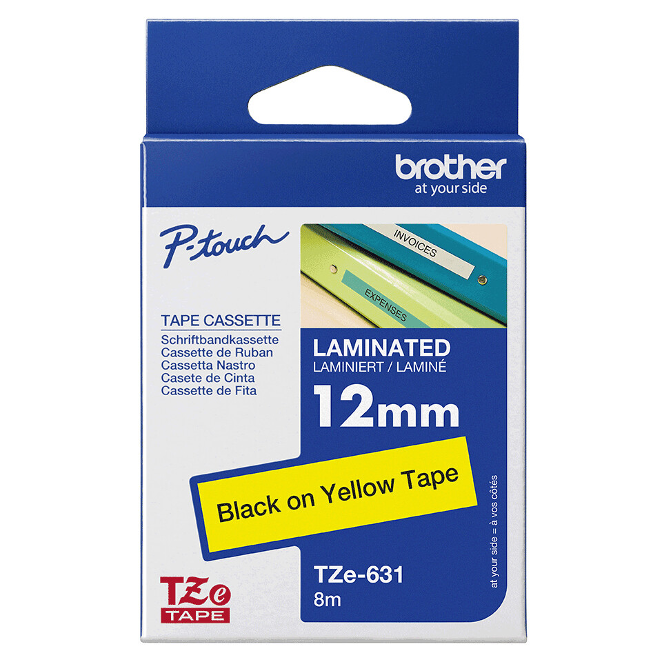 Brother TZE-631 label-making tape Black on yellow - Image 4