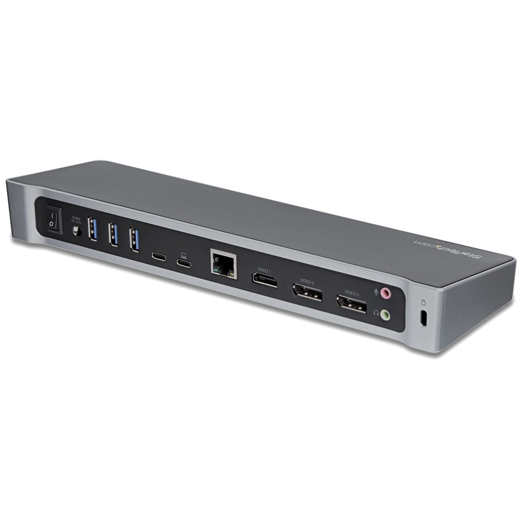 StarTech.com 4K USB-C Dock, Triple UHD 4K Monitor Docking Station, Mac & Windows, USB C to HDMI & DisplayPort, 100W Power Deliv - Image 8