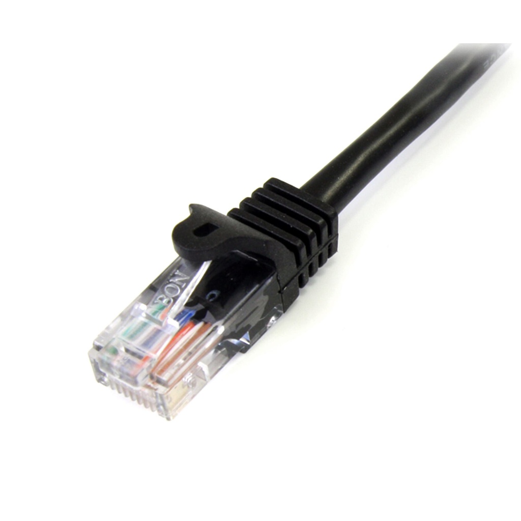 StarTech.com Cat5e Ethernet Patch Cable with Snagless RJ45 Connectors - 0.5 m, Black - Image 2