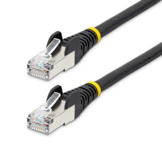 StarTech.com 5m CAT6a Ethernet Cable - Black - Low Smoke Zero Halogen (LSZH) - 10GbE 500MHz 100W PoE++ Snagless RJ-45 w/Strain