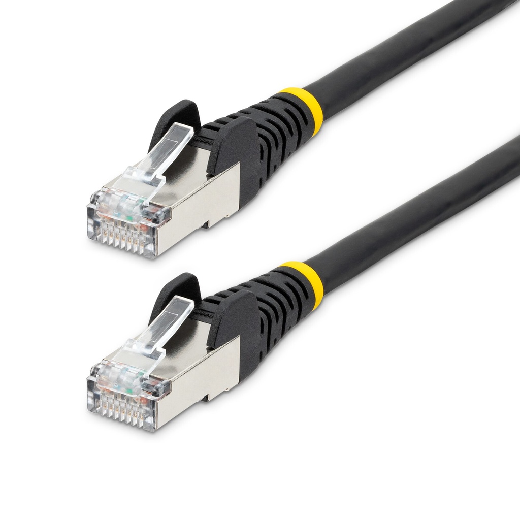 StarTech.com 5m CAT6a Ethernet Cable - Black - Low Smoke Zero Halogen (LSZH) - 10GbE 500MHz 100W PoE++ Snagless RJ-45 w/Strain