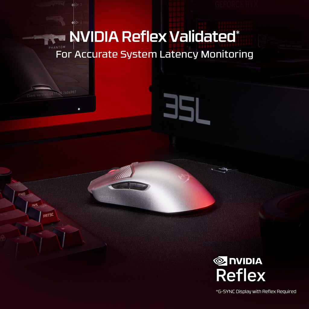 HyperX Pulsefire Haste 2 S Silver Wireless Gaming Mouse - Image 2