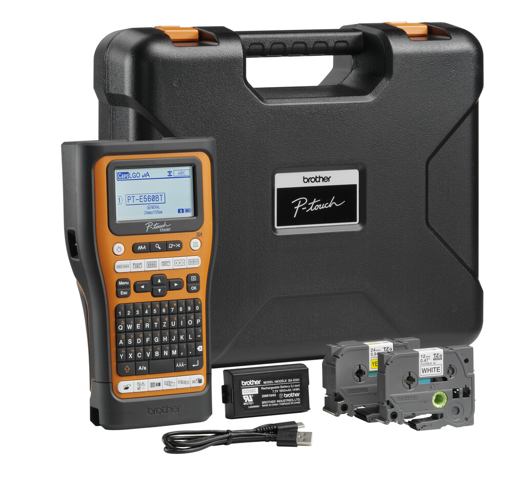 Brother PT-E560BTVP label printer Thermal transfer 180 x 180 DPI 20 mm/sec Wired & Wireless HSE/TZe Bluetooth QWERTY - Image 11