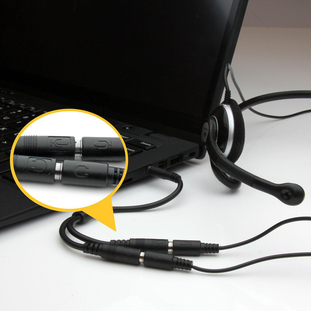 StarTech.com Headset adapter for headsets with separate headphone / microphone plugs - 3.5mm 4 position to 3 position and 2 pos - Image 4