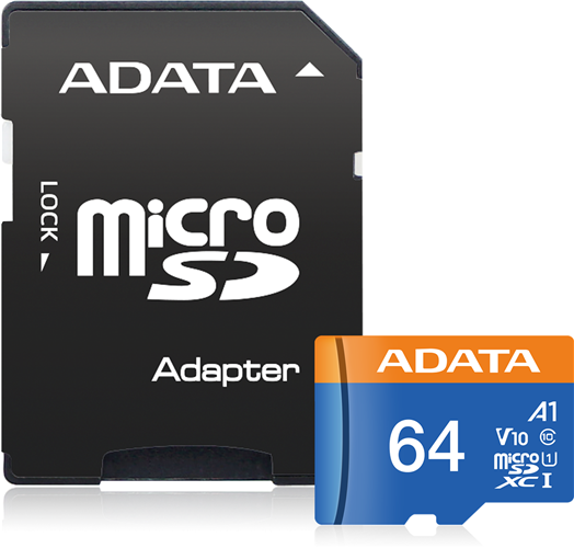 ADATA 64GB, microSDHC, Class 10 UHS-I