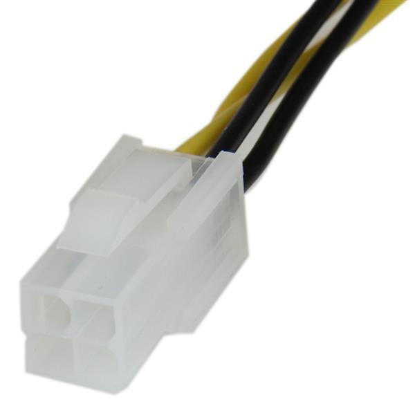 StarTech.com 8in ATX12V 4 Pin P4 CPU Power Extension Cable - M/F - Image 2