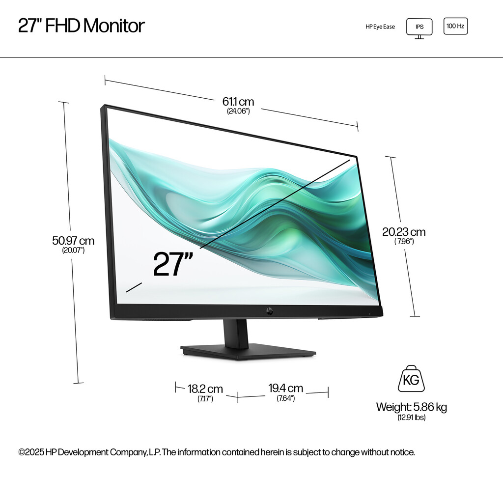 HP Series 3 Pro 27 inch FHD Monitor - 327ph - Image 3