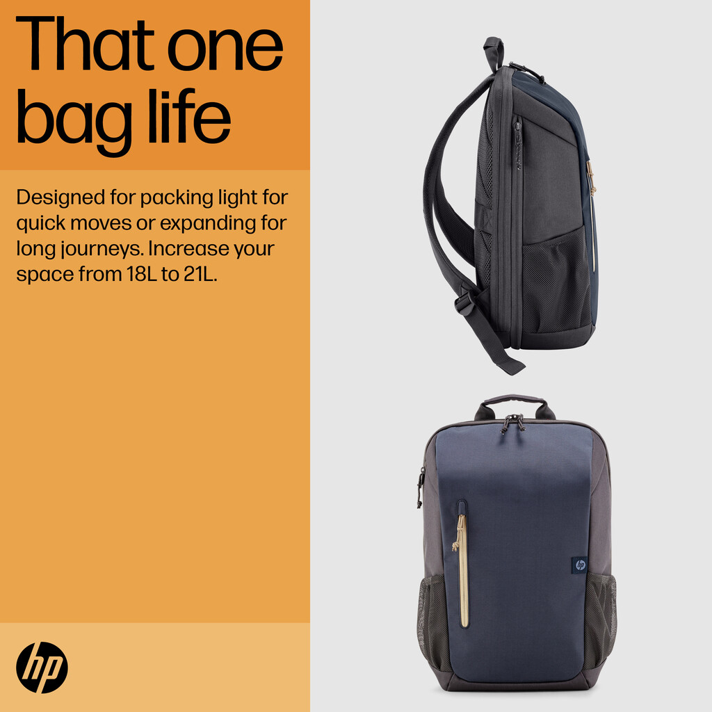 HP Travel 18 Liter 15.6 Iron Grey Laptop Backpack - Image 8