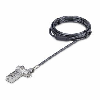 StarTech.com Universal Laptop Cable Lock 6.6ft (2m), Serialized Security Cable for Notebook, Compatible w/Noble Wedge®/Nan