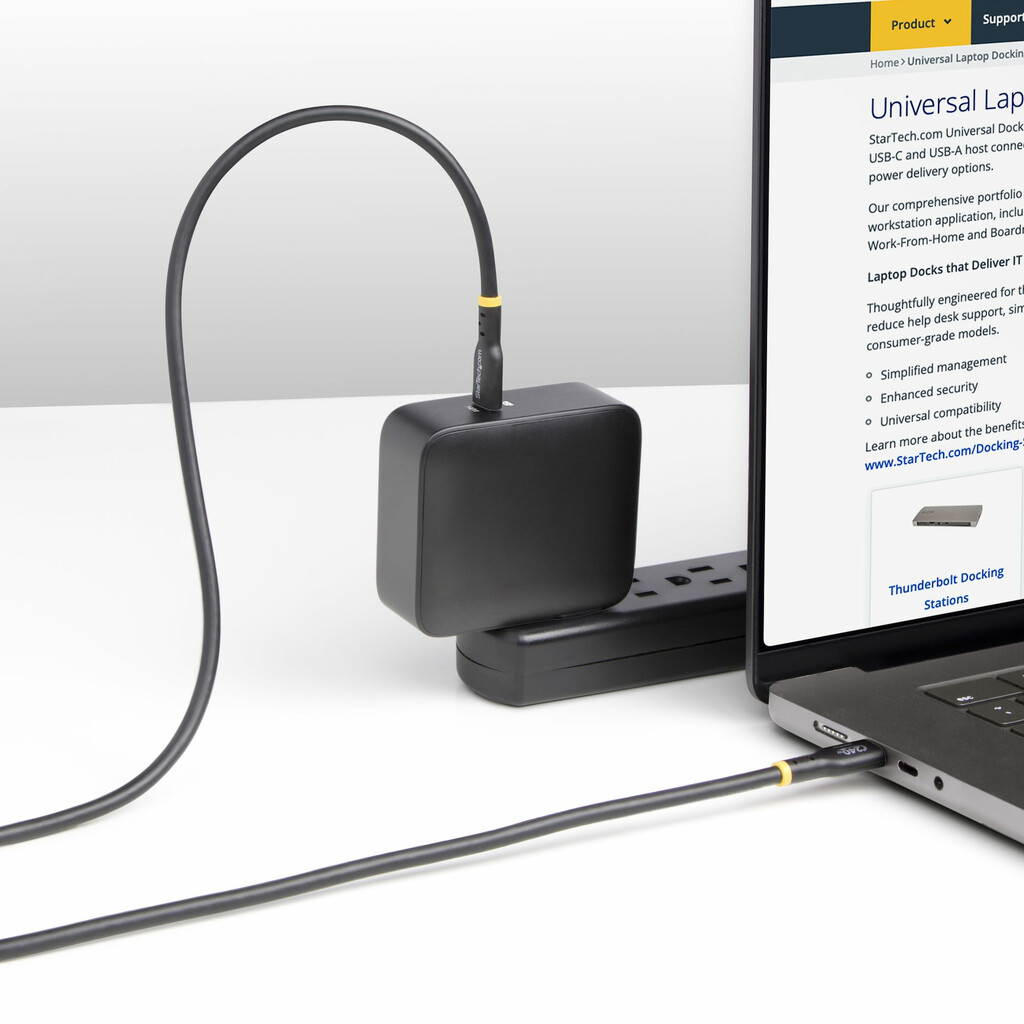 StarTech.com 10ft (3m) USB-C Charging Cable, Charge & Sync, 240W (5A) PD EPR, USB 2.0 Laptop Charger Cable, USB-IF Certified, T - Image 12