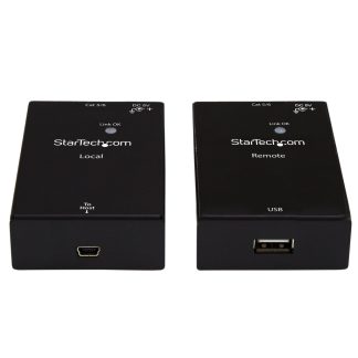 StarTech.com USB 2.0 Extender over Cat5e/Cat6 Cable (RJ45) - Up to 165ft (50m) - High Speed USB Port Extender Adapter Kit - Pow