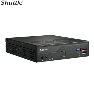 Shuttle Slim PC DH770 , S1700, 2x HDMI, 2x DP , 2x 2.5G LAN, 2x COM, 8x USB, 1x 2.5", 2x M.2, 24/7 permanent operation, incl. VE