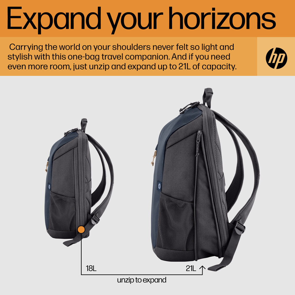 HP Travel 18 Liter 15.6 Iron Grey Laptop Backpack - Image 11