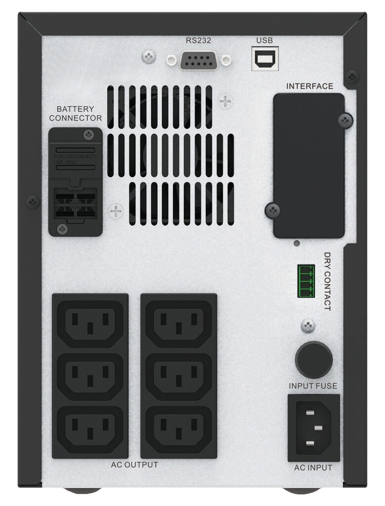 APC Easy UPS 1 Ph Line Interactive, 1000VA, Tower, 230V, 6 IEC C13 outlets, AVR, Dry Contact, LCD, W/O Network Card support - Image 3