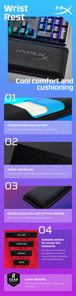 HyperX Wrist Rest - Keyboard - Compact 60% 65% - Image 9