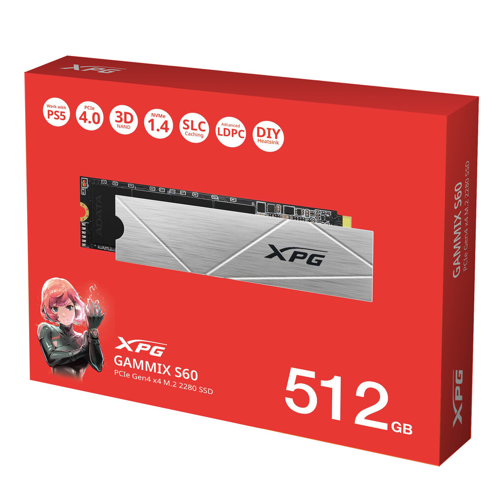 XPG GAMMIX S60 512 GB M.2 PCI Express 4.0 NVMe 3D NAND - Image 9
