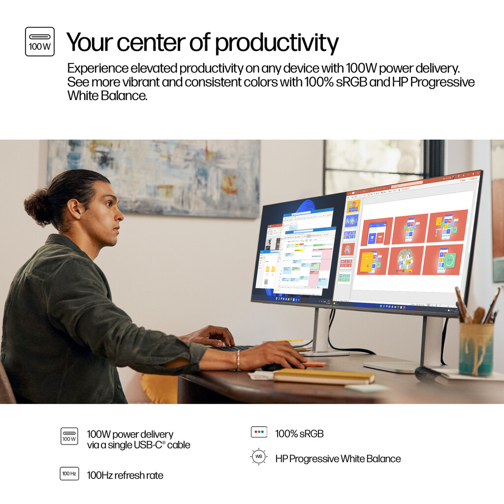 HP Series 5 Pro 27 inch QHD USB-C Monitor - 527pu - Image 13