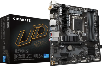 GIGABYTE B760M DS3H AX DDR4 Motherboard - Supports Intel Core 14th Gen CPUs, 6+2+1 Phases Digital VRM, up to 5333MHz DDR4 (OC),