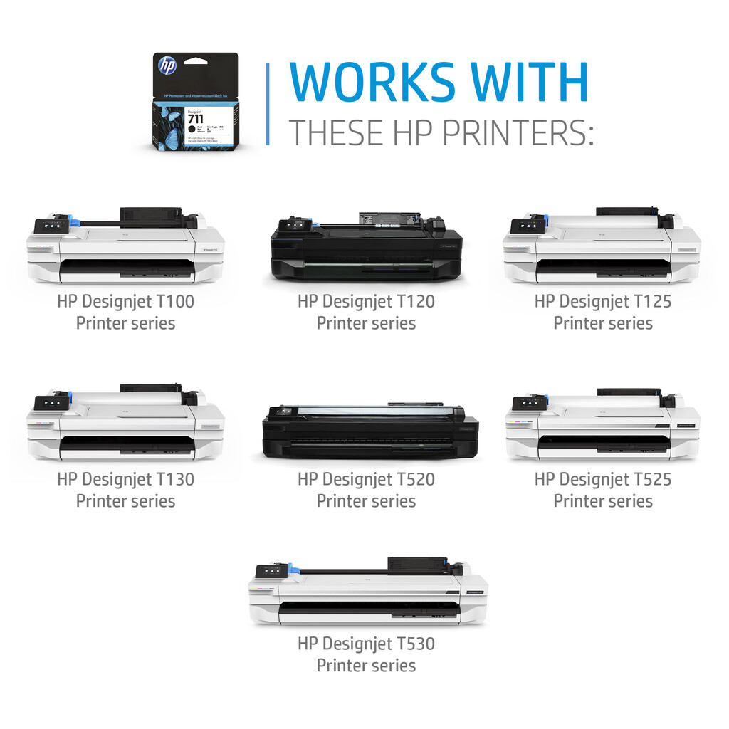 HP 711B 80-ml Black DesignJet Ink Cartridge - Image 3
