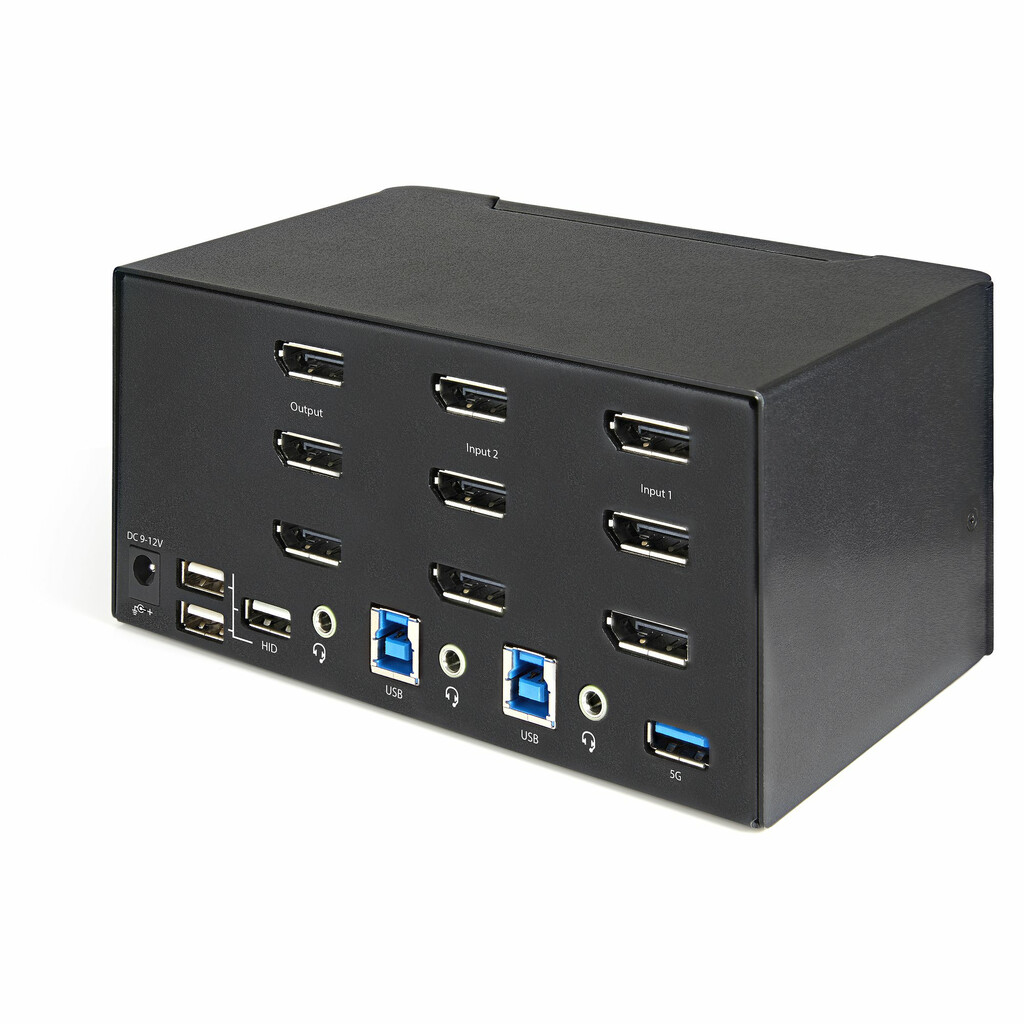 StarTech.com 2 Port Triple Monitor DisplayPort KVM Switch - 4K 60Hz UHD HDR - Desktop DP 1.2 KVM with 2 Port USB 3.0 Hub (5Gbps - Image 4