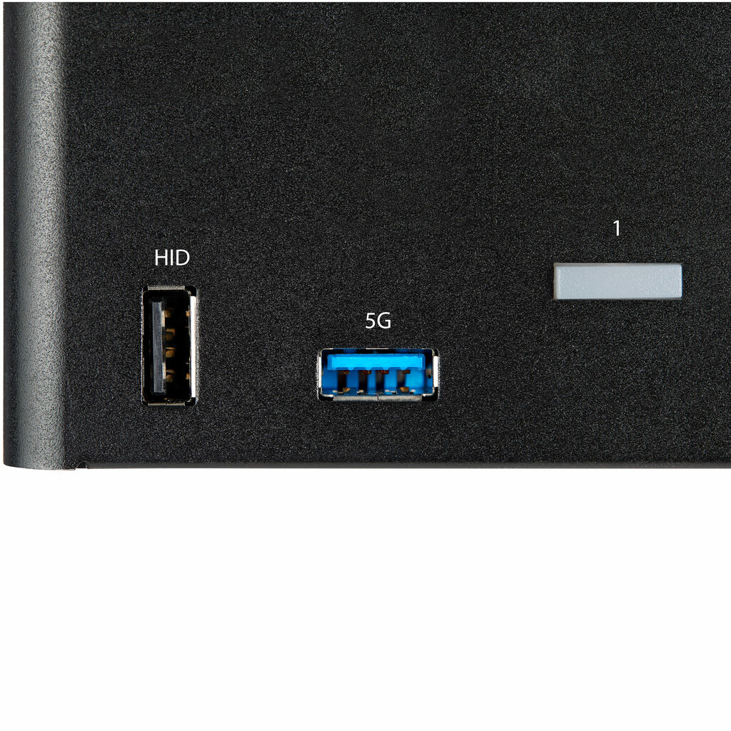 StarTech.com 2 Port Triple Monitor DisplayPort KVM Switch - 4K 60Hz UHD HDR - Desktop DP 1.2 KVM with 2 Port USB 3.0 Hub (5Gbps - Image 3
